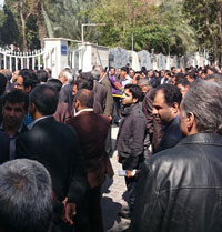 تصاویر تجمع اعتراض آمیز علیه برکناری مدیرکل آموزش و پرورش